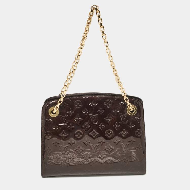 Pre Owned Louis Vuitton Amarante Monogram Vernis Virginia MM Bag