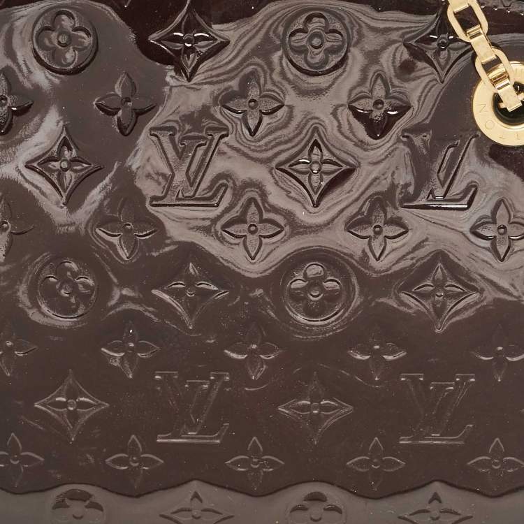 Pre Owned Louis Vuitton Amarante Monogram Vernis Virginia MM Bag