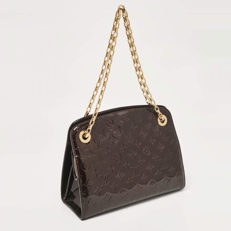 Pre Owned Louis Vuitton Amarante Monogram Vernis Virginia MM Bag