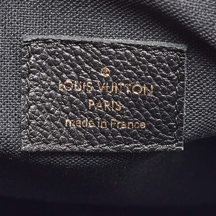 Pre Owned Louis Vuitton Black Monogram Empreinte Leather Vosges MM Bag