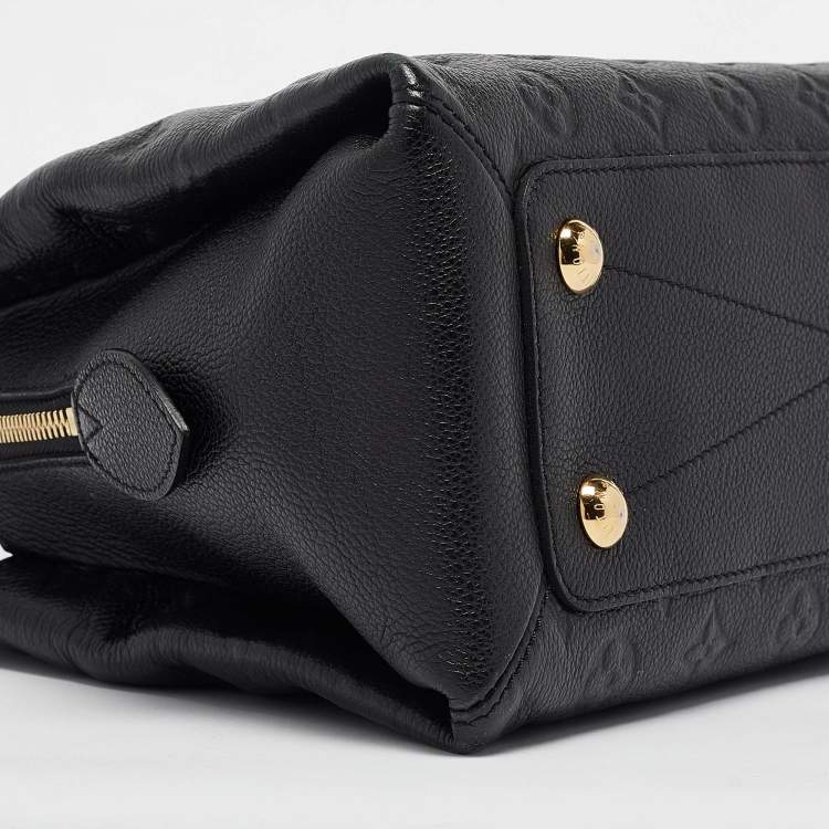 Pre Owned Louis Vuitton Black Monogram Empreinte Leather Vosges MM Bag