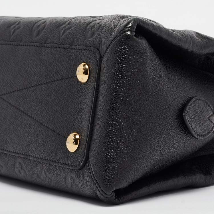 Pre Owned Louis Vuitton Black Monogram Empreinte Leather Vosges MM Bag