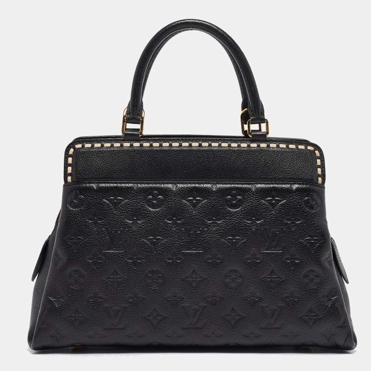 Pre Owned Louis Vuitton Black Monogram Empreinte Leather Vosges MM Bag