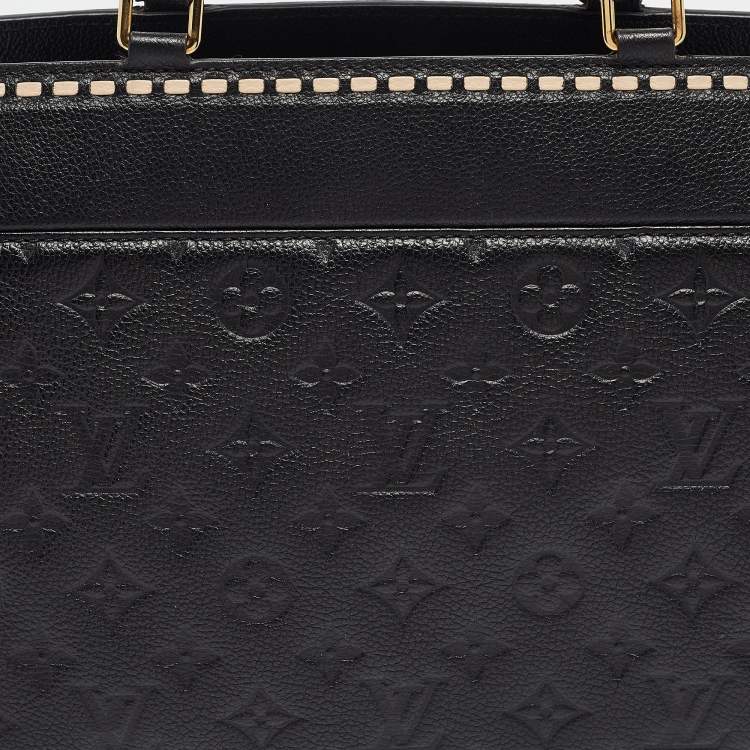 Pre Owned Louis Vuitton Black Monogram Empreinte Leather Vosges MM Bag