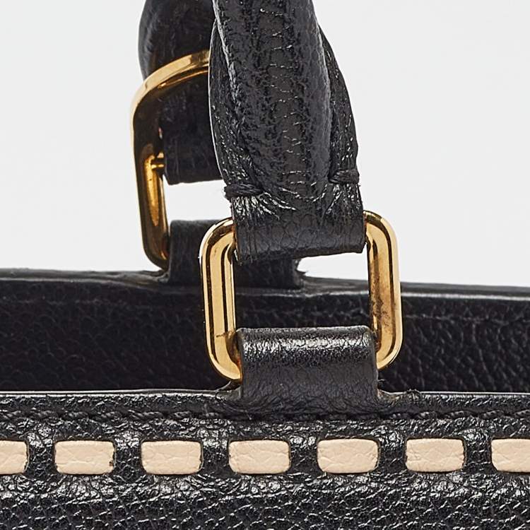 Pre Owned Louis Vuitton Black Monogram Empreinte Leather Vosges MM Bag