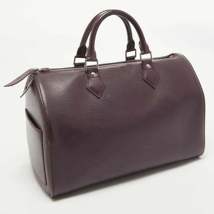 Pre Owned Louis Vuitton Cassis Epi Leather Speedy 30 Bag