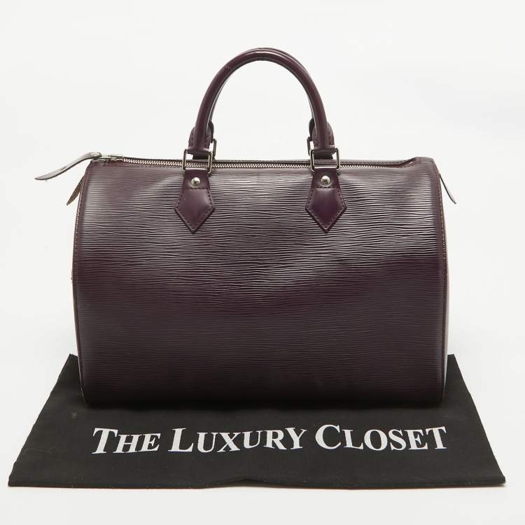 Pre Owned Louis Vuitton Cassis Epi Leather Speedy 30 Bag