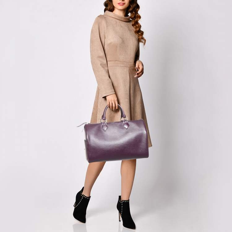 Pre Owned Louis Vuitton Cassis Epi Leather Speedy 30 Bag