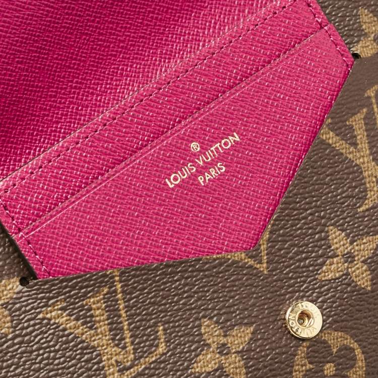 Pre Owned Louis Vuitton Fuchsia Monogram Canvas Jeanne Wallet