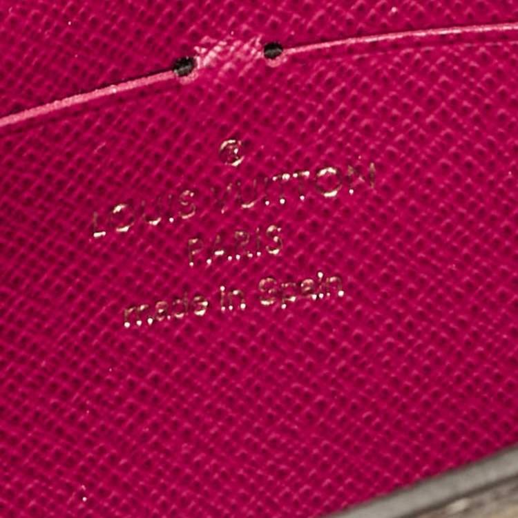 Pre Owned Louis Vuitton Fuchsia Monogram Canvas Jeanne Wallet