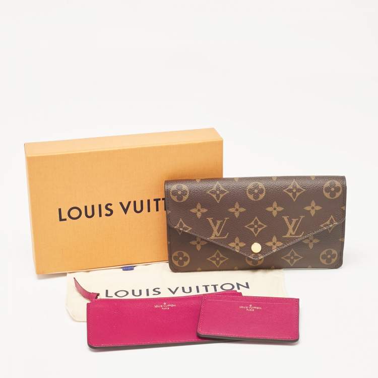 Pre Owned Louis Vuitton Fuchsia Monogram Canvas Jeanne Wallet