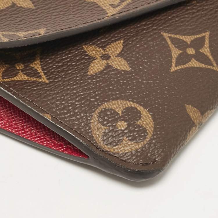 Pre Owned Louis Vuitton Fuchsia Monogram Canvas Jeanne Wallet