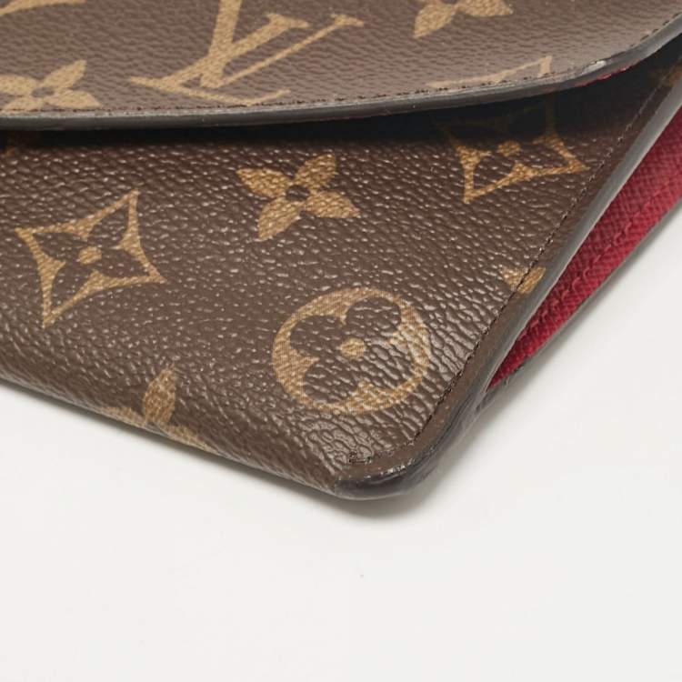 Pre Owned Louis Vuitton Fuchsia Monogram Canvas Jeanne Wallet