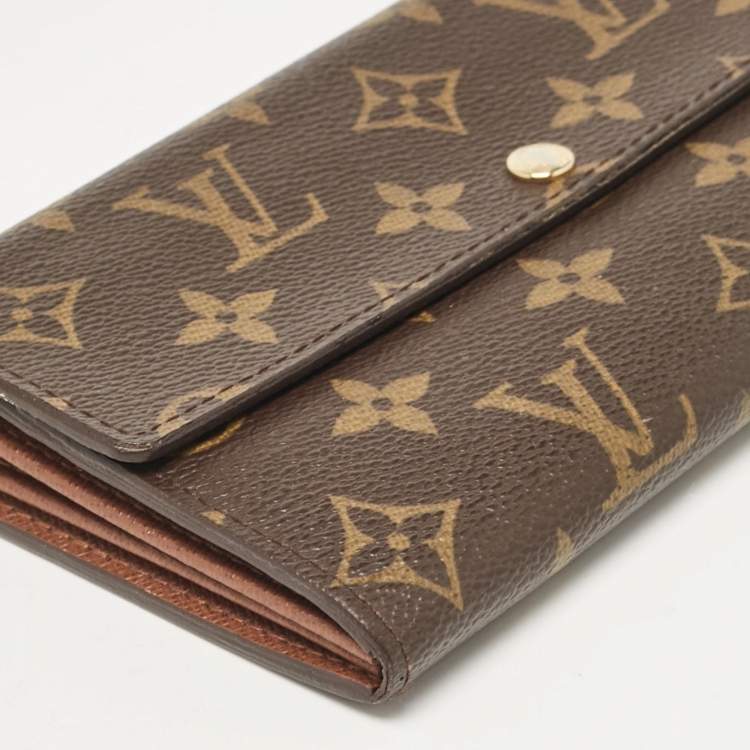 Pre Owned Louis Vuitton Brown Monogram Canvas Sarah Wallet
