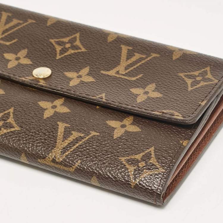 Pre Owned Louis Vuitton Brown Monogram Canvas Sarah Wallet
