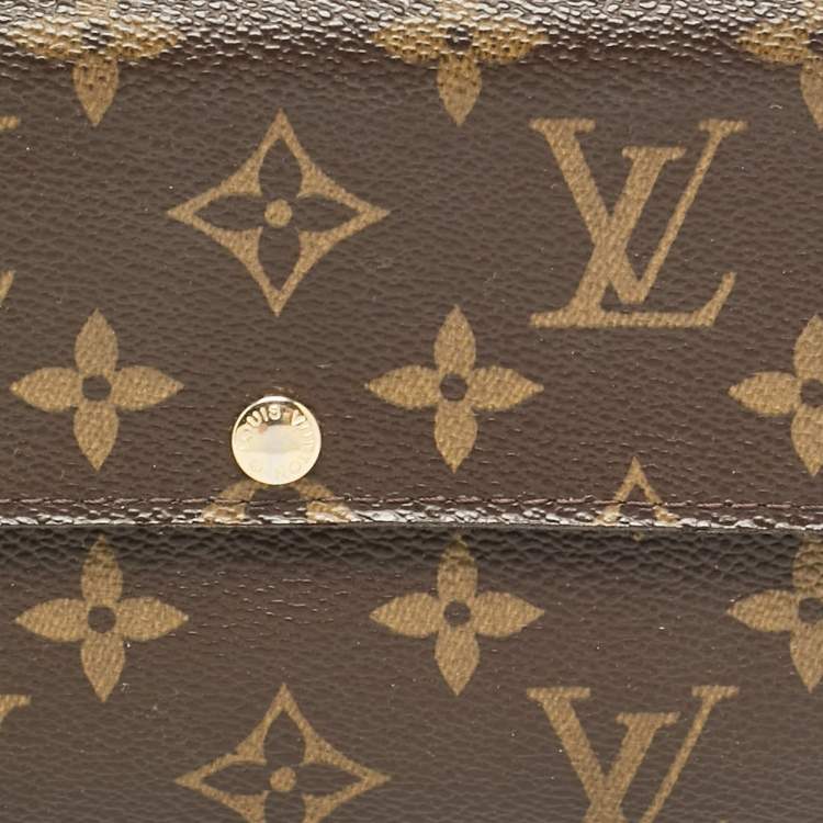 Pre Owned Louis Vuitton Brown Monogram Canvas Sarah Wallet