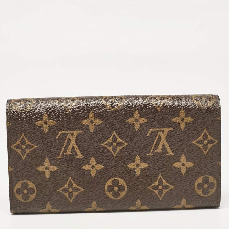 Pre Owned Louis Vuitton Brown Monogram Canvas Sarah Wallet