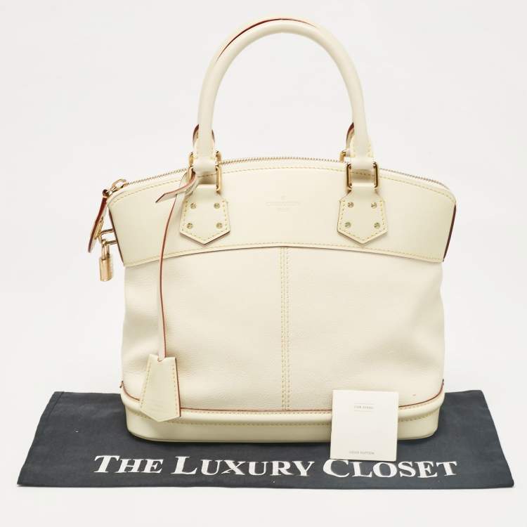 Pre Owned Louis Vuitton Cream Suhali Leather Lockit PM Bag