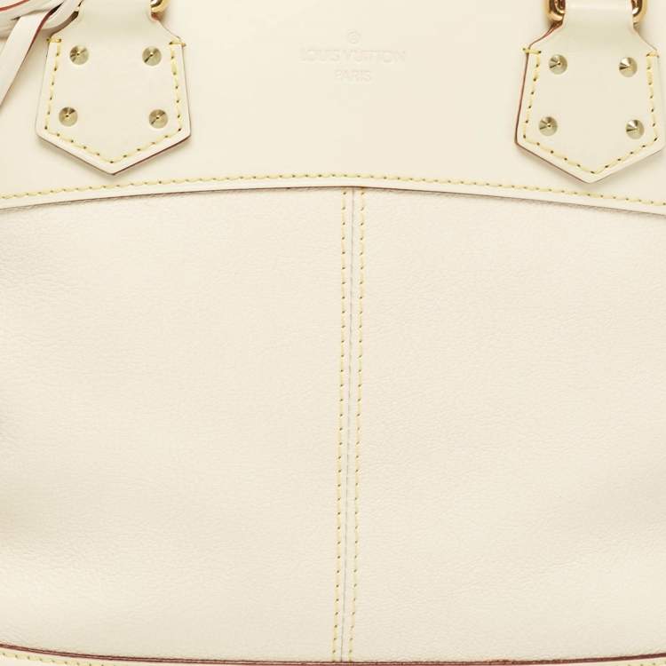 Pre Owned Louis Vuitton Cream Suhali Leather Lockit PM Bag