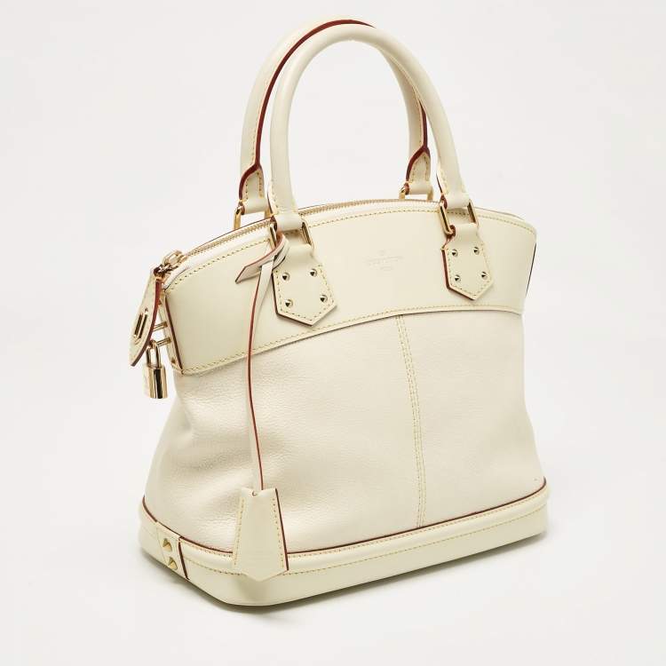 Pre Owned Louis Vuitton Cream Suhali Leather Lockit PM Bag
