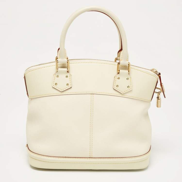 Pre Owned Louis Vuitton Cream Suhali Leather Lockit PM Bag