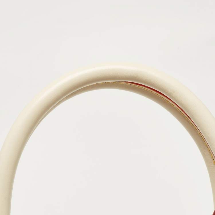 Pre Owned Louis Vuitton Cream Suhali Leather Lockit PM Bag