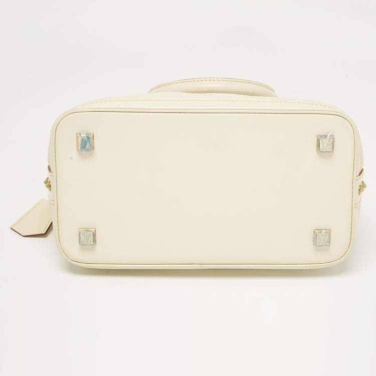 Pre Owned Louis Vuitton Cream Suhali Leather Lockit PM Bag