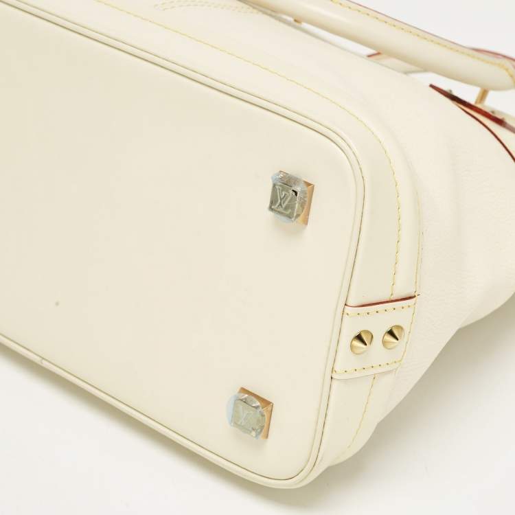 Pre Owned Louis Vuitton Cream Suhali Leather Lockit PM Bag