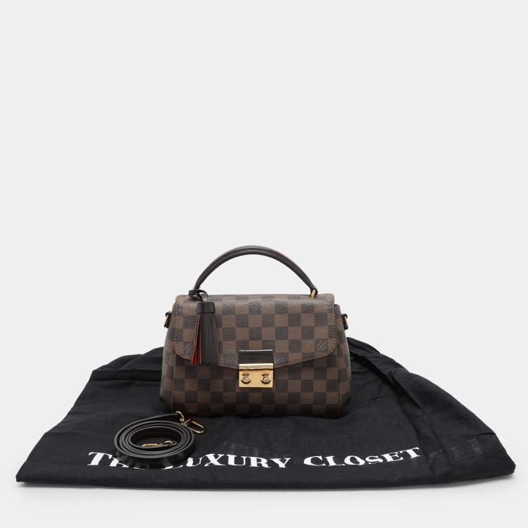 Pre Owned Louis Vuitton Damier Ebene Canvas Croisette Bag