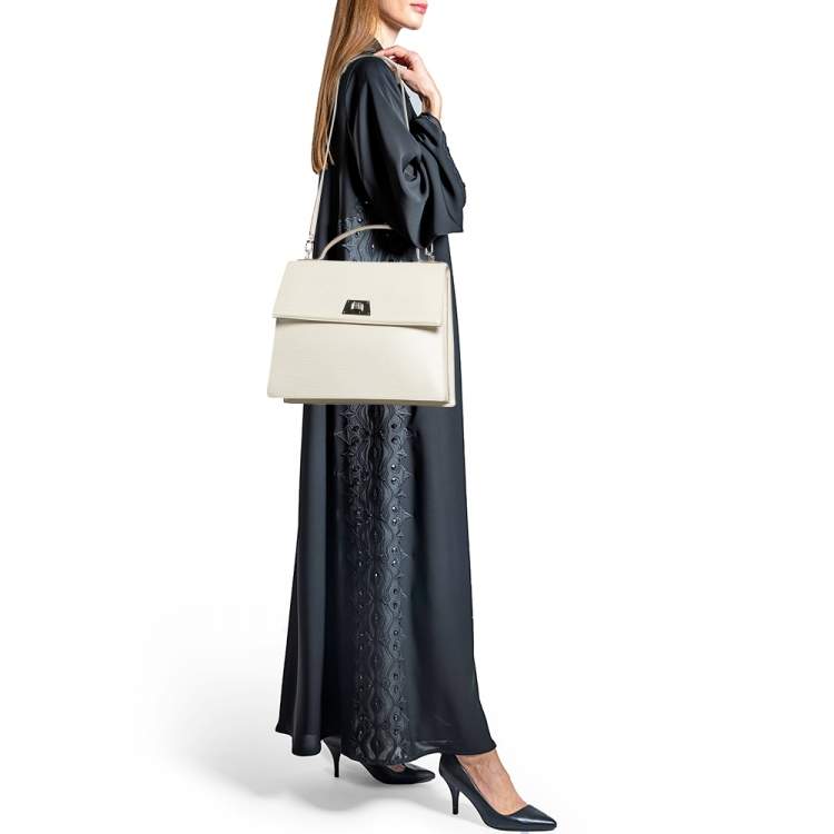 Pre Owned Louis Vuitton Ivory Epi Leather Sevigne GM Bag