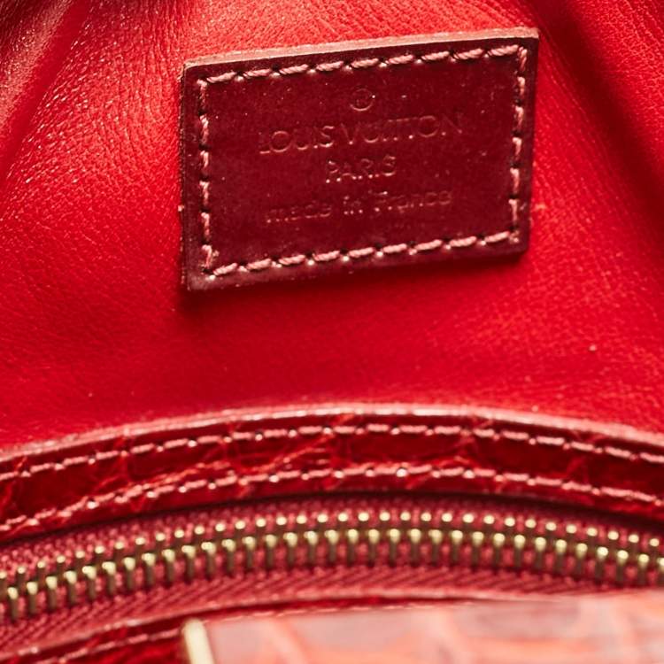 Pre Owned Louis Vuitton Bordeaux Monogram Canvas Limited Edition Mirage Griet Exotic Bag