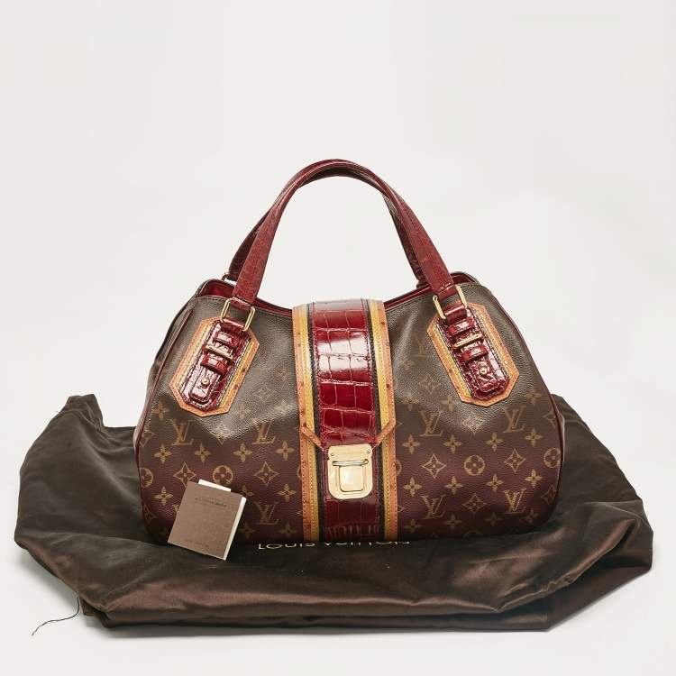 Pre Owned Louis Vuitton Bordeaux Monogram Canvas Limited Edition Mirage Griet Exotic Bag