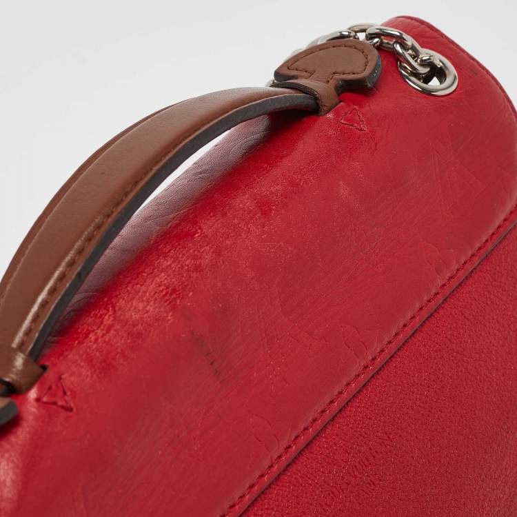 Pre Owned Louis Vuitton Red/Blue Monogram Leather Very Chain Bag