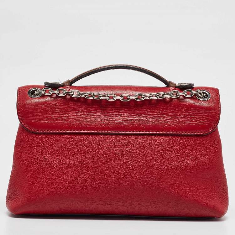 Pre Owned Louis Vuitton Red/Blue Monogram Leather Very Chain Bag