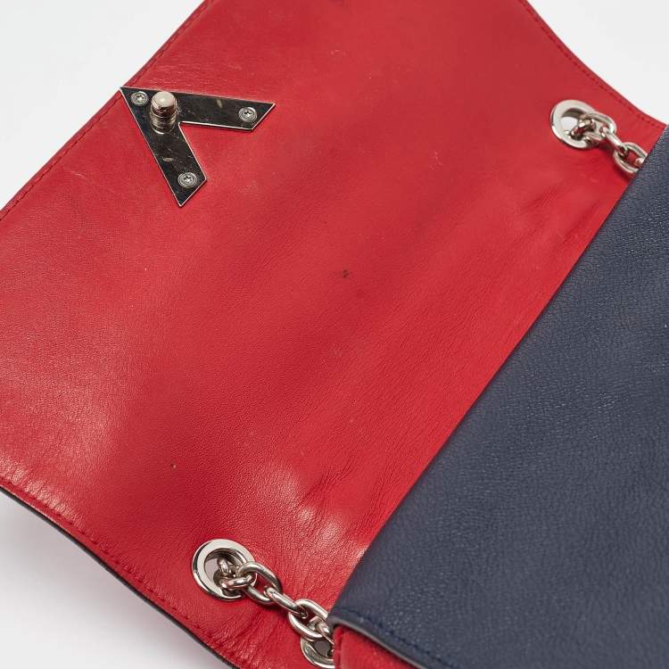Pre Owned Louis Vuitton Red/Blue Monogram Leather Very Chain Bag