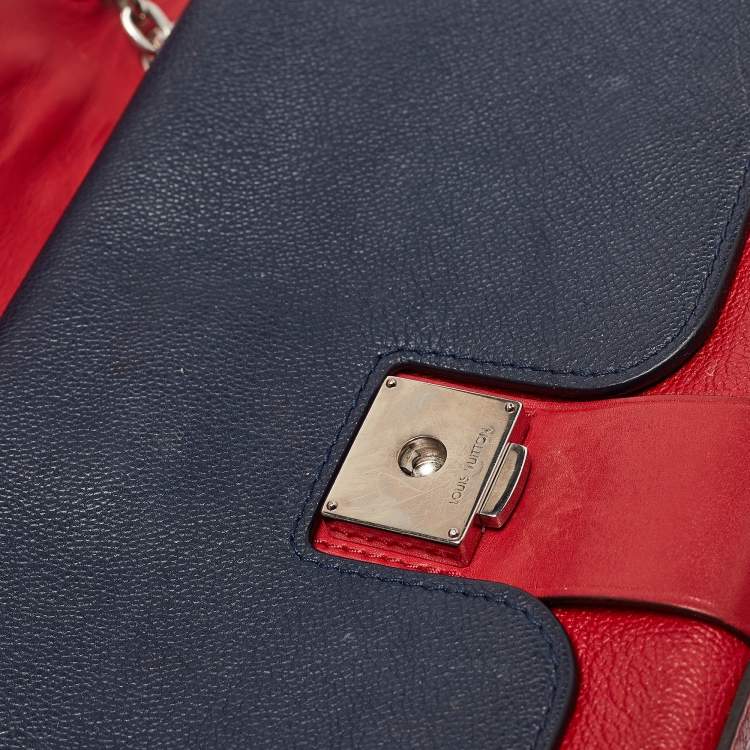 Pre Owned Louis Vuitton Red/Blue Monogram Leather Very Chain Bag