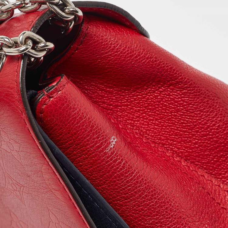 Pre Owned Louis Vuitton Red/Blue Monogram Leather Very Chain Bag