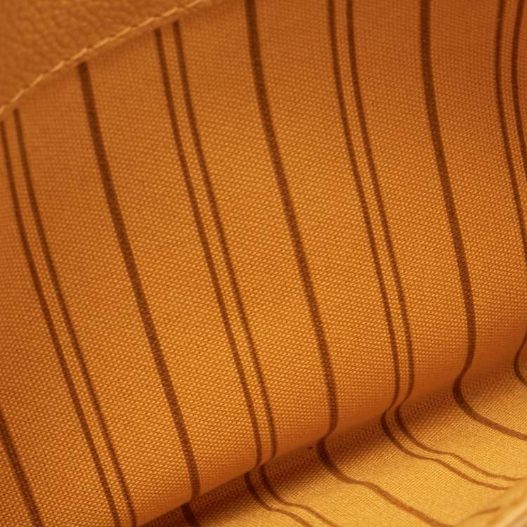 Pre Owned Louis Vuitton Mustard Monogram Empreinte Leather Fascinante Bag