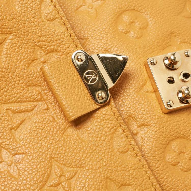Pre Owned Louis Vuitton Mustard Monogram Empreinte Leather Fascinante Bag