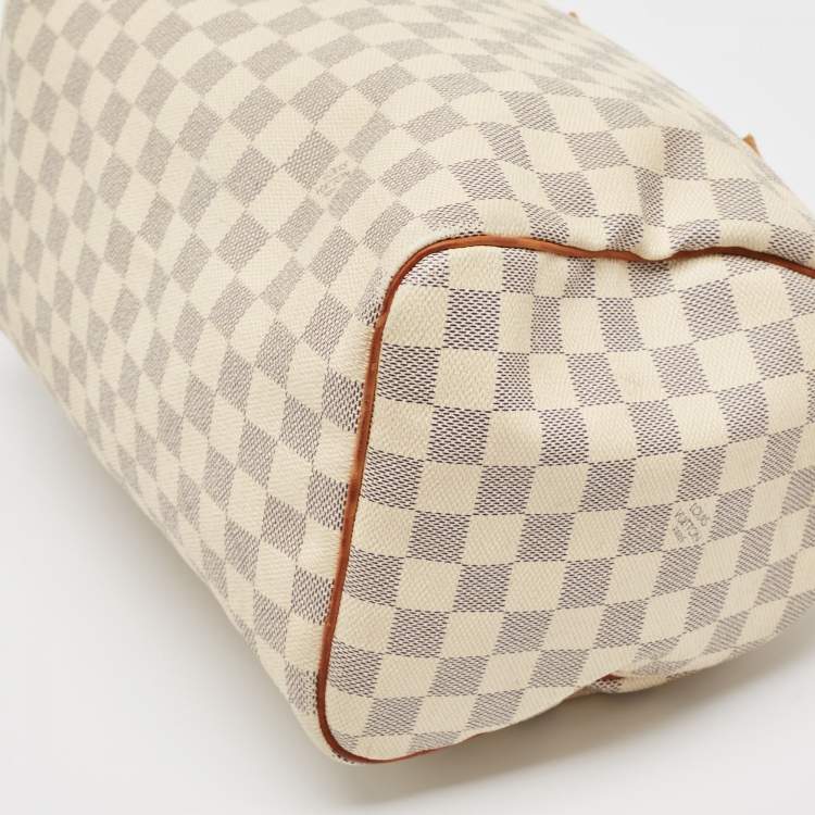 Pre Owned Louis Vuitton Damier Azure Canvas Speedy 30 Bag