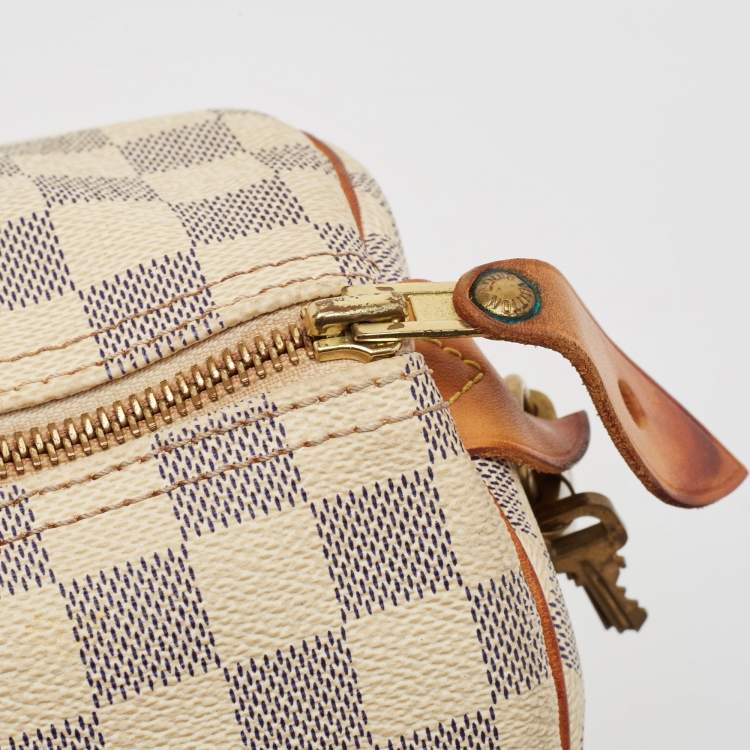 Pre Owned Louis Vuitton Damier Azure Canvas Speedy 30 Bag