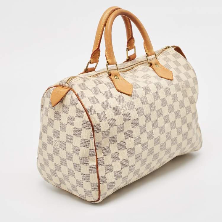 Pre Owned Louis Vuitton Damier Azure Canvas Speedy 30 Bag