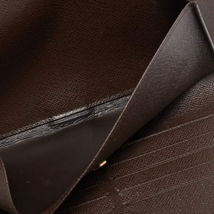 Pre Owned Louis Vuitton Damier Ebene Canvas Porte-Tresor International Wallet