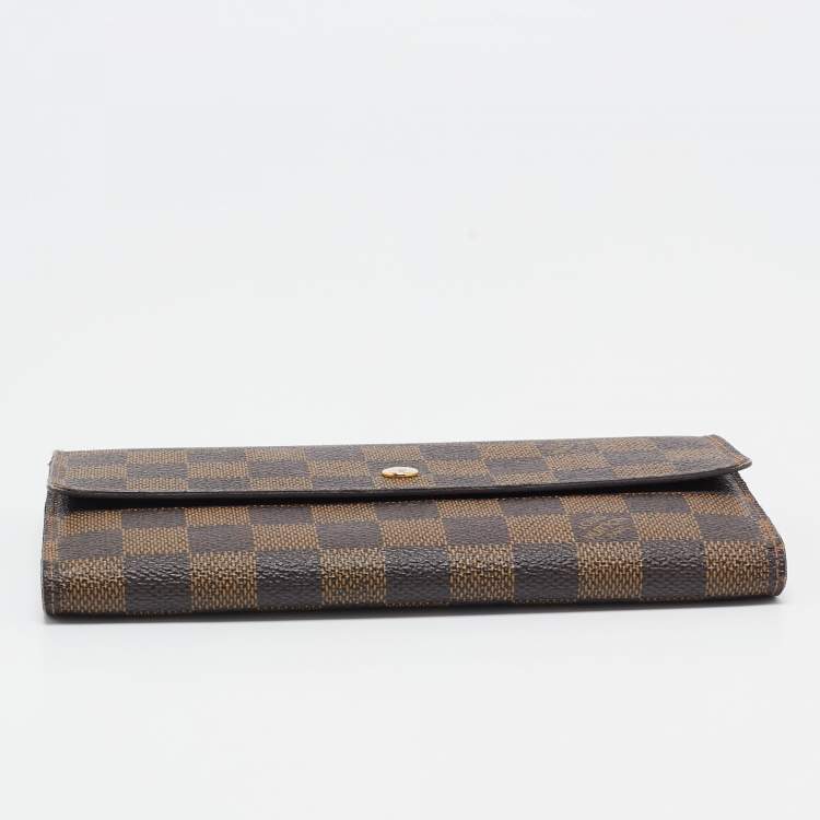 Pre Owned Louis Vuitton Damier Ebene Canvas Porte-Tresor International Wallet