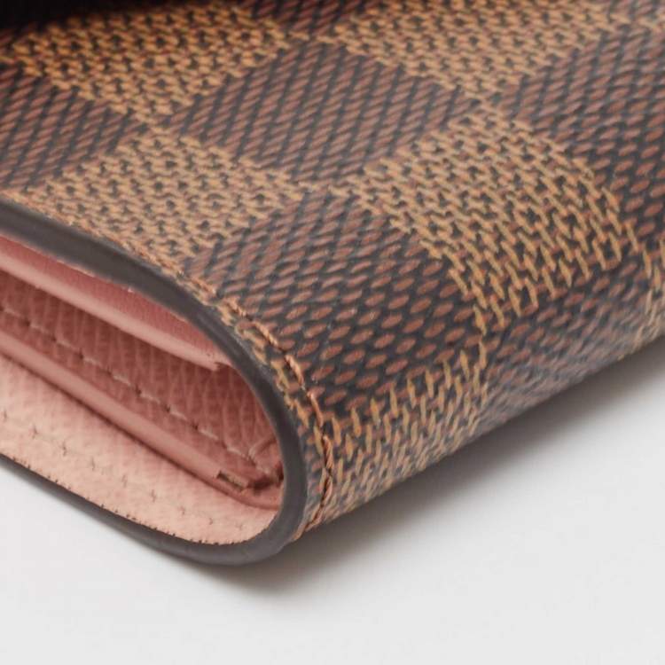 Pre Owned Louis Vuitton Damier Ebene Canvas Victorine Wallet