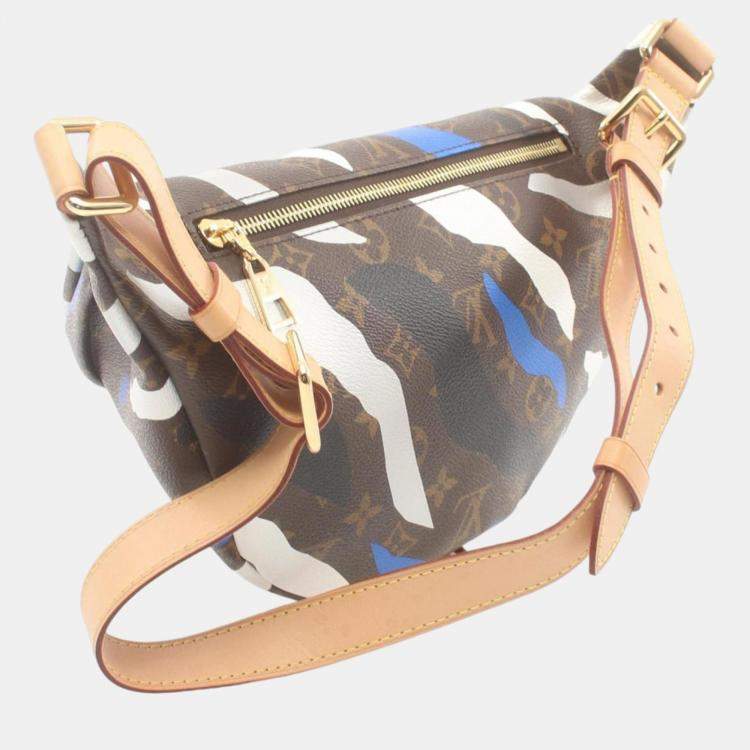 Louis Vuitton League of Legends Brown Blue Multicolor Coated Canvas Leather MM Monogram Waist Bag Louis Vuitton TLC