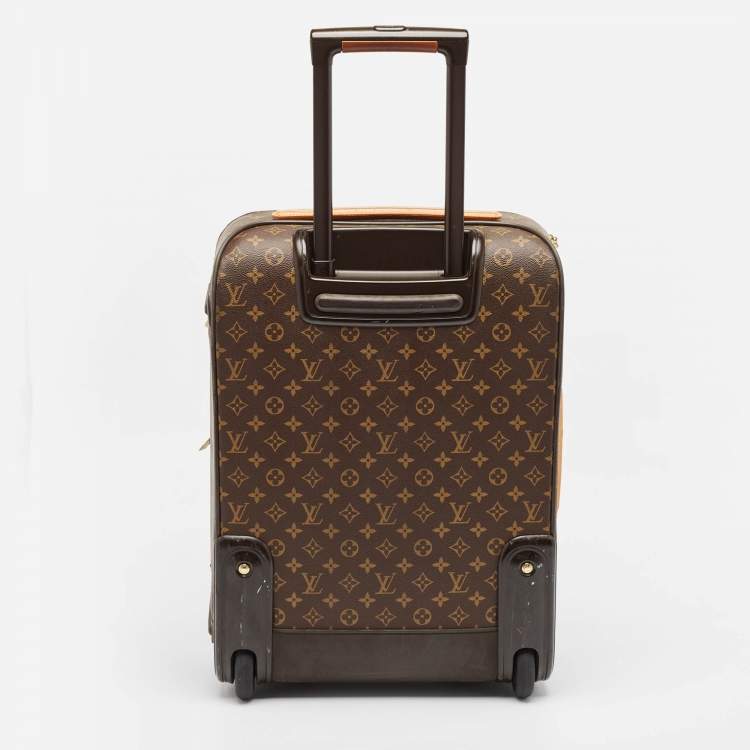 Pre Owned Louis Vuitton Monogram Canvas Business Pegase 55 Luggage