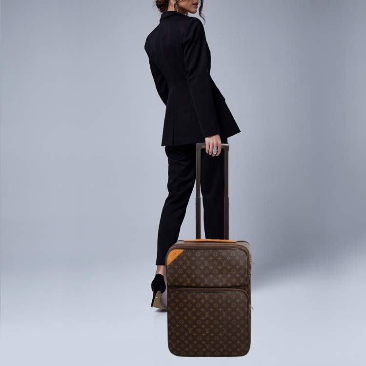 Pre Owned Louis Vuitton Monogram Canvas Business Pegase 55 Luggage