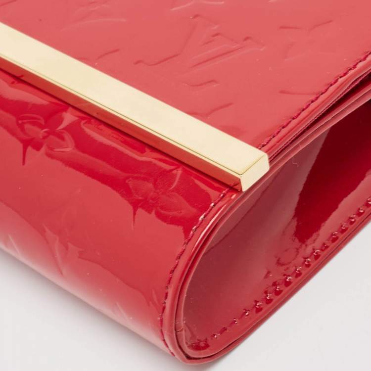 Pre Owned Louis Vuitton Indian Rose Monogram Vernis Ana Clutch Bag