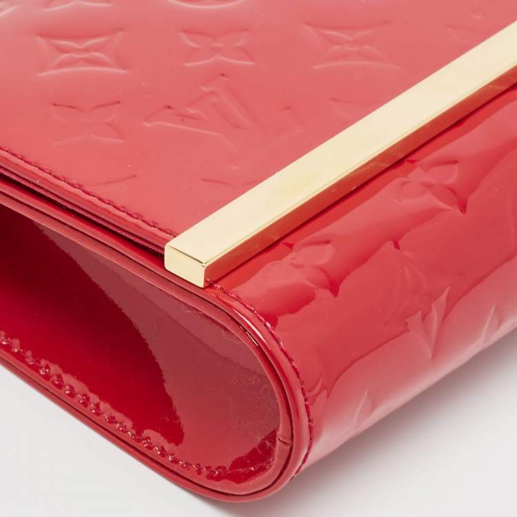Pre Owned Louis Vuitton Indian Rose Monogram Vernis Ana Clutch Bag